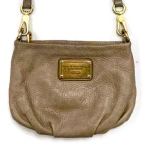 MARC JACOBS ✨ Crossbody Handbag Percy taupe leather gold brass hardware